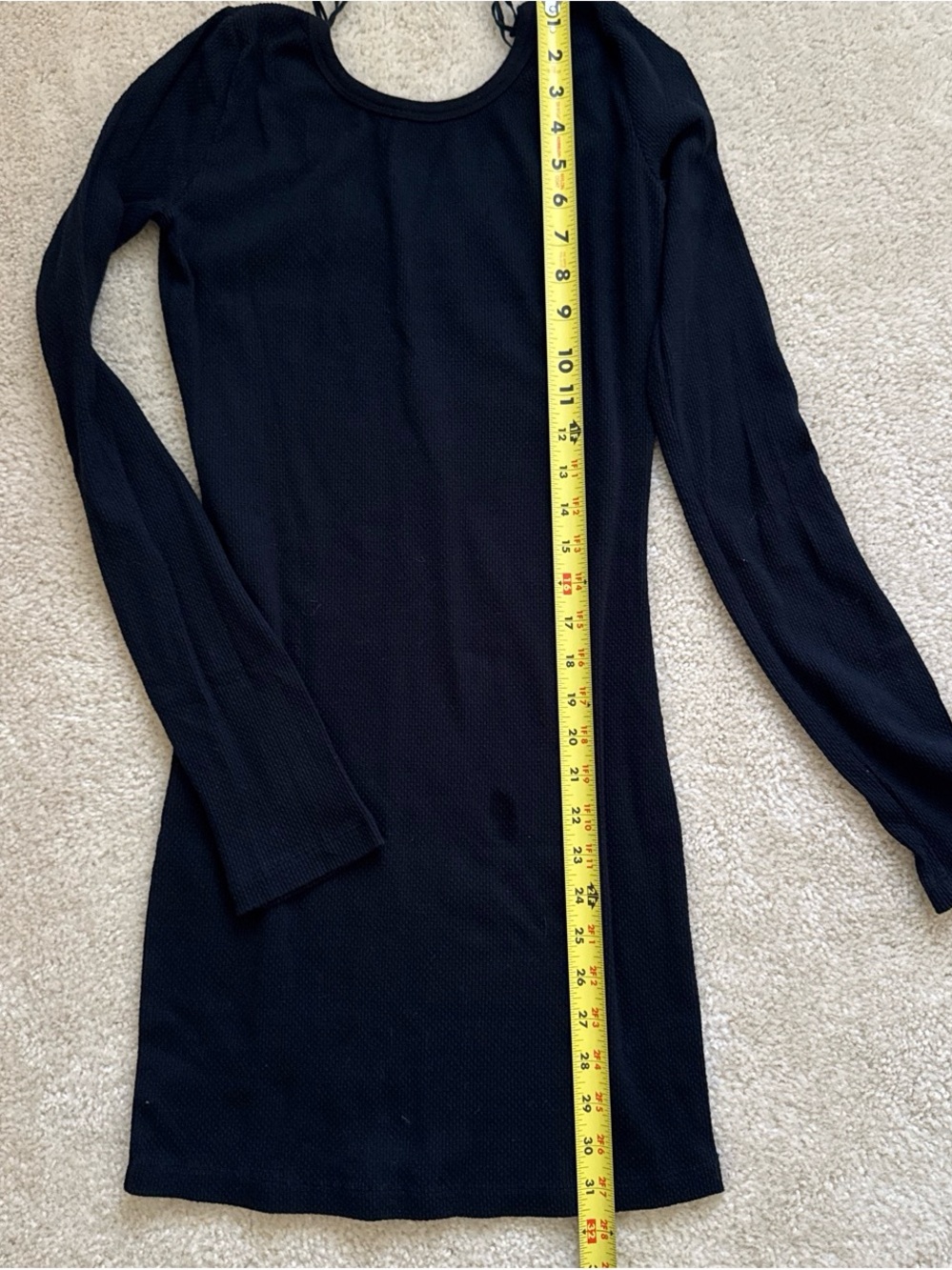 We The Free Black Long-Sleeve Scoop Neck Knit Dress S